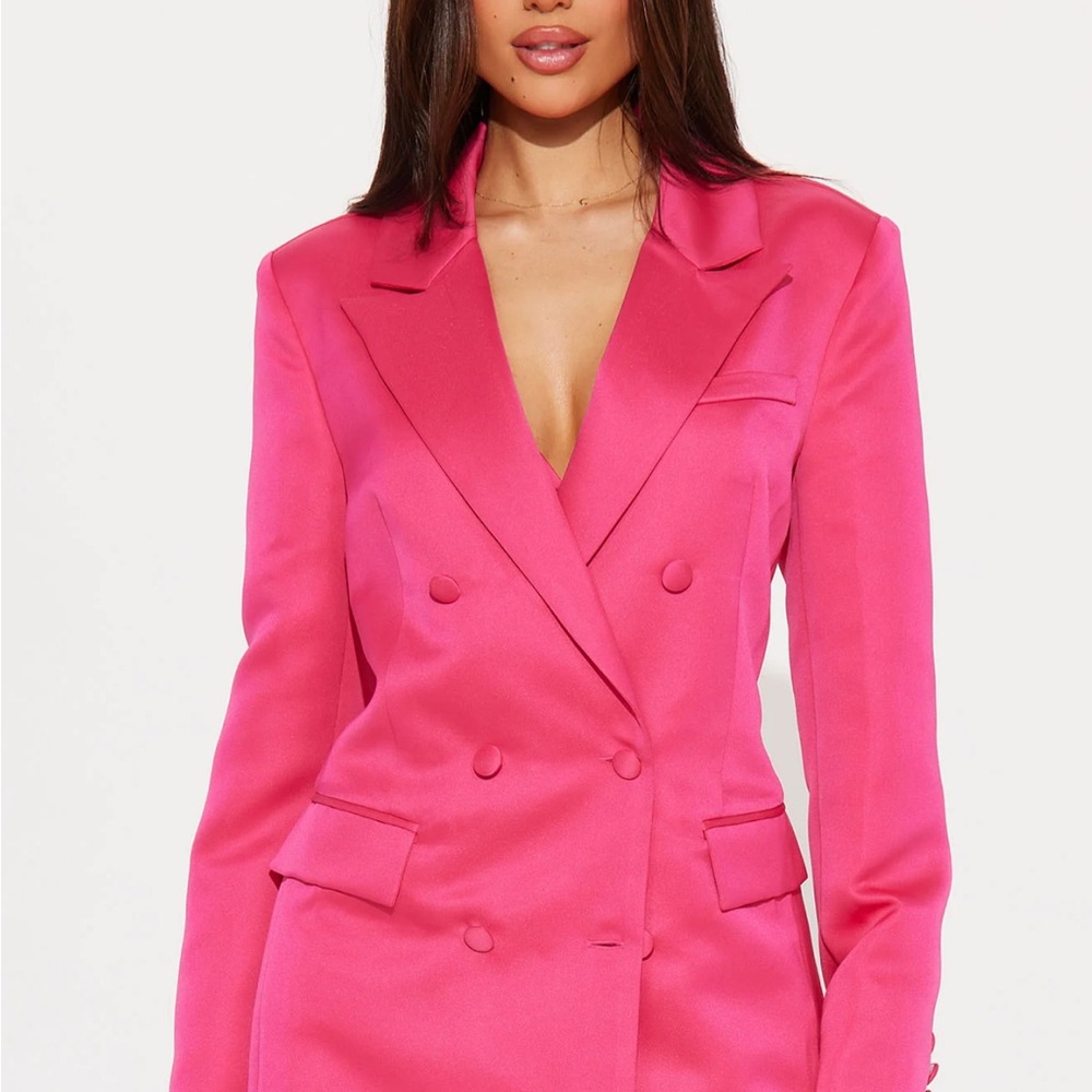 Set the Scene Elegant Hot Pink Women's Blazer